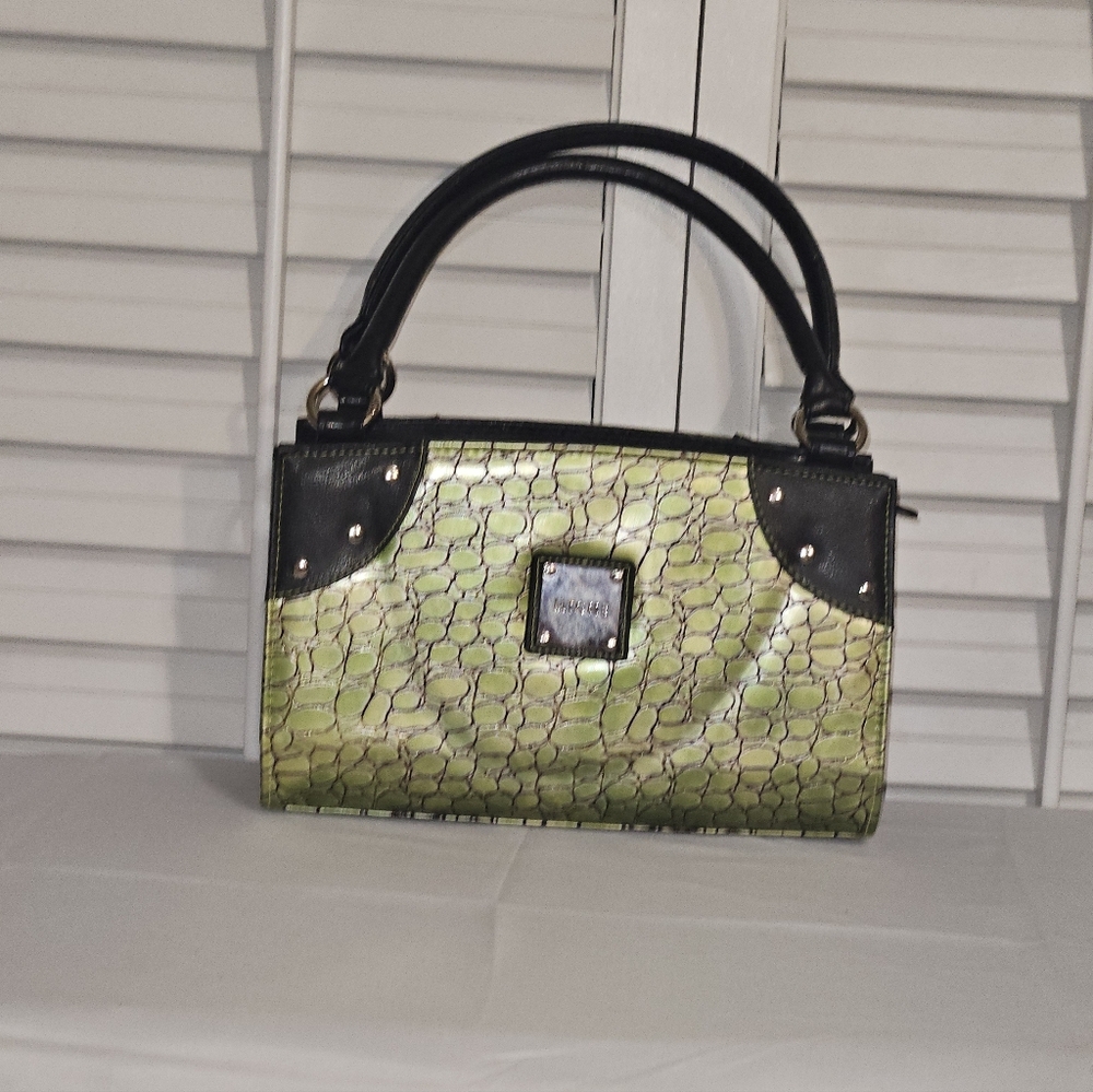 Elegant Green and Black MICHE Handbag